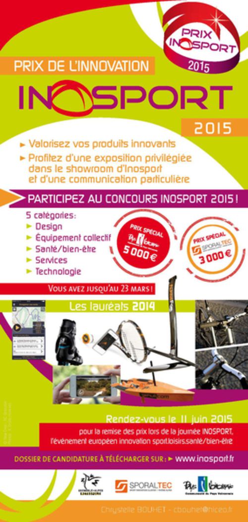 Les inscriptions au concours Inosport 2015 sont ouvertes