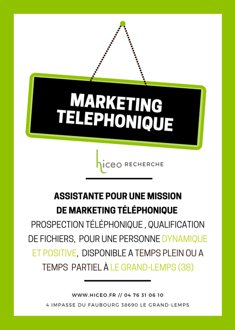 [OFFRE TERMINÉE] Marketing Téléphonique