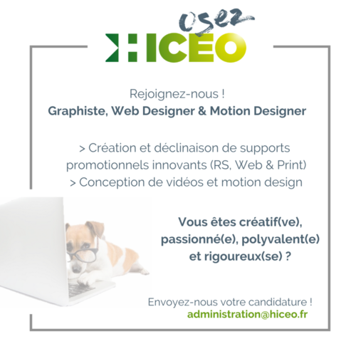 [OFFRE TERMINÉE] Offre d'emploi : Graphiste, Web Designer & Motion designer