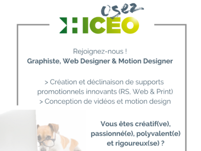 [OFFRE TERMINÉE] Offre d'emploi : Graphiste, Web Designer & Motion designer